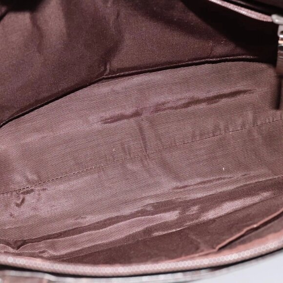 BURBERRY Hand Bag Leather 2way Brown Silver Auth bs25791 - Picture 11 of 16